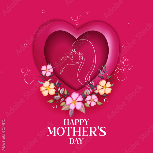 Happy Mother s Day greetings card abstract background