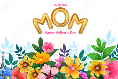 Happy Mother s Day greetings card abstract background