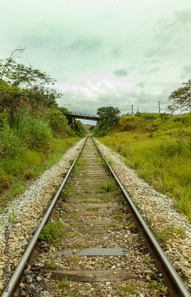Obraz premium railway line in the city of Belo Horizonte, State of Minas Gerais, Brazil