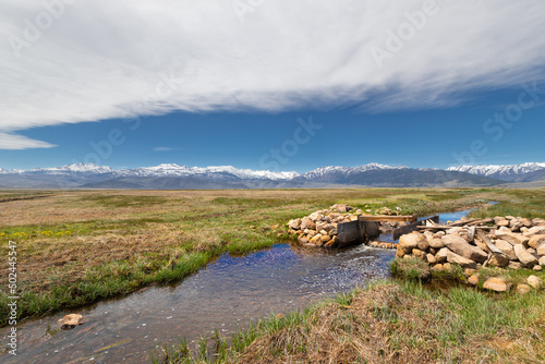 California snowpack melt in the Eastern Sierras