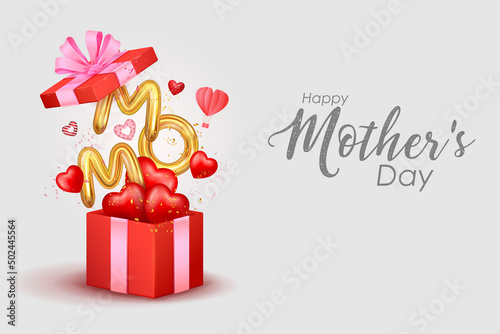 Happy Mother s Day greetings card abstract background