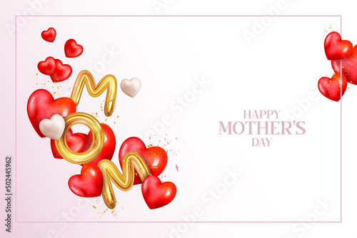Happy Mother s Day greetings card abstract background
