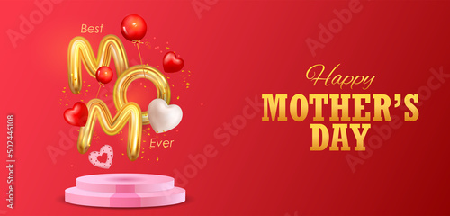 Happy Mother s Day greetings card abstract background