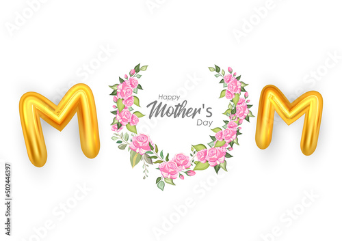 Happy Mother s Day greetings card abstract background