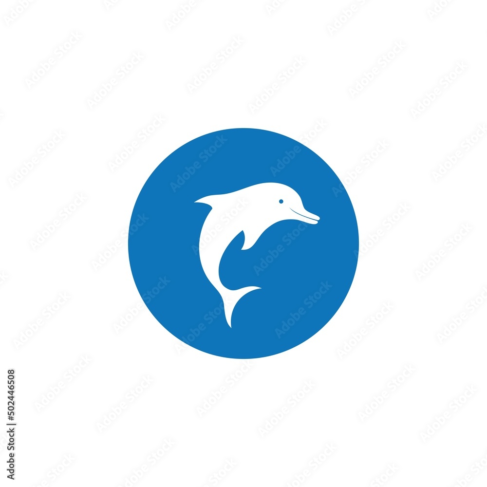 dolphin icon logo design vector