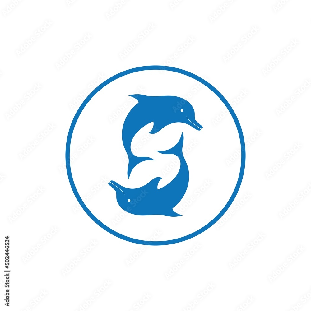 dolphin icon logo design vector dolphin icon logo design vector
