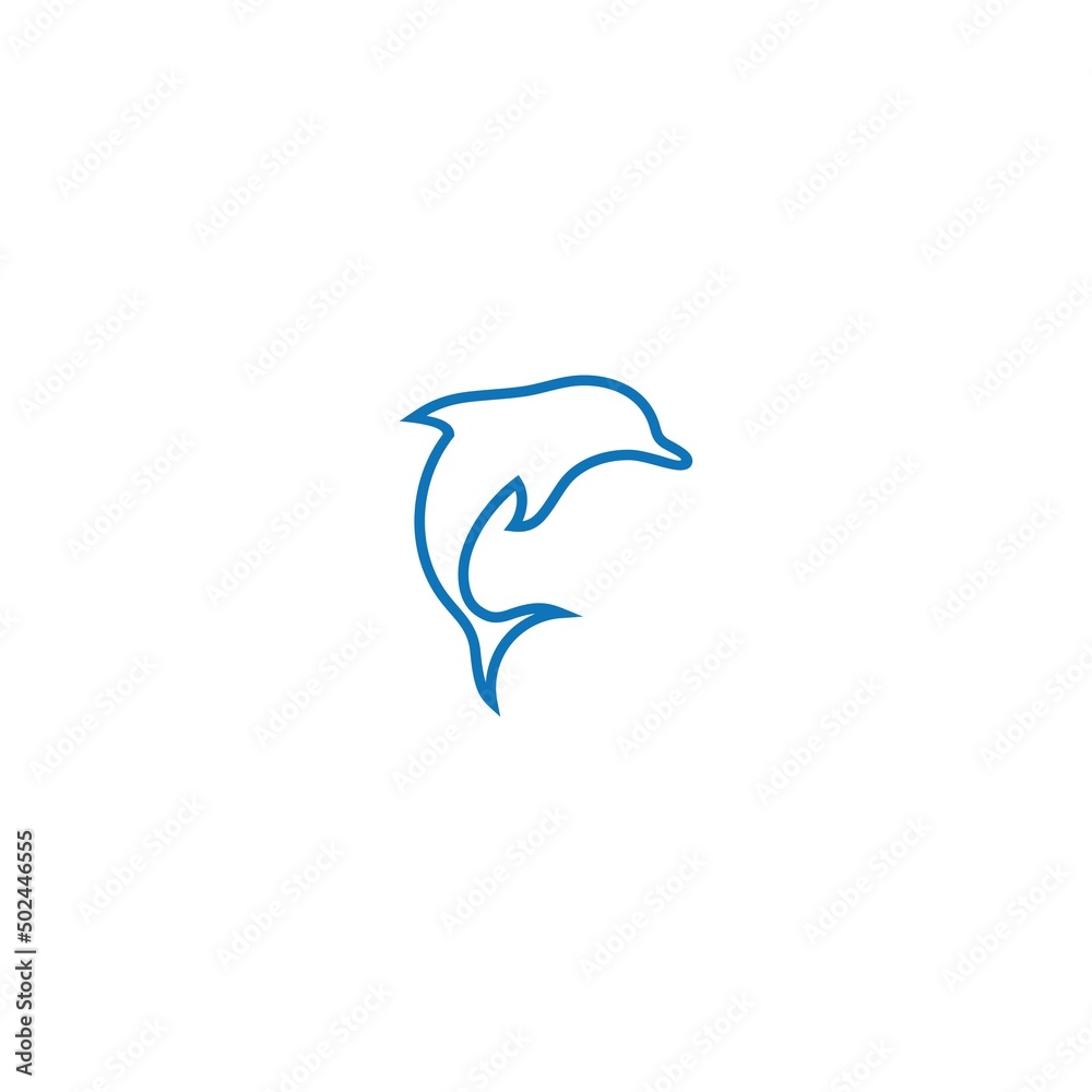 Naklejka premium dolphin icon logo design vector