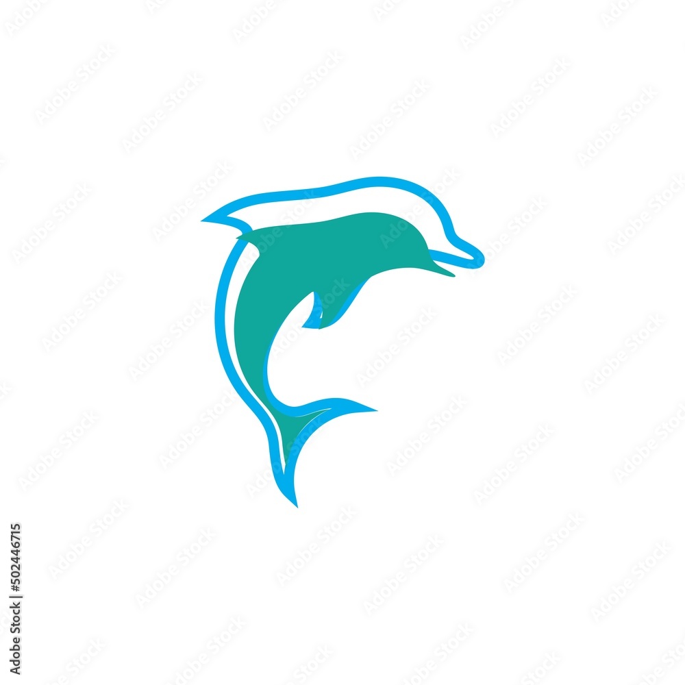 Fototapeta premium dolphin icon logo design vector