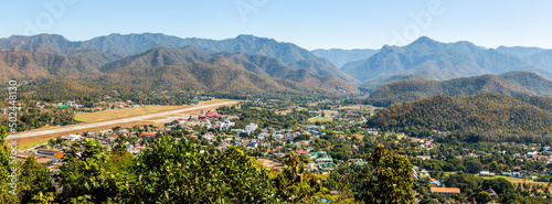 Wat Phrathat Doi Kongmu temple in Mae Hong Son, Thailand photo