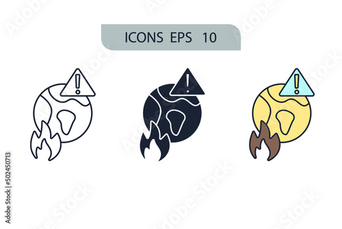 health crisis icons  symbol vector elements for infographic web