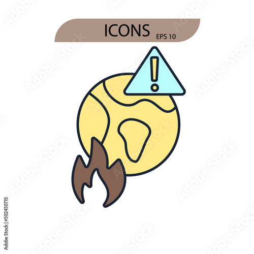health crisis icons  symbol vector elements for infographic web