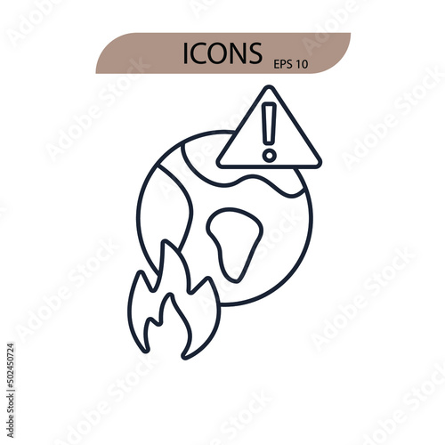 health crisis icons  symbol vector elements for infographic web
