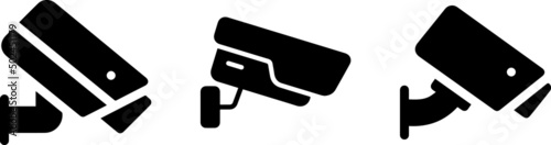 security camera icon set. Security Camera Icon Object, Collection of cctv. CCTV, simple icon set. Security camera concept