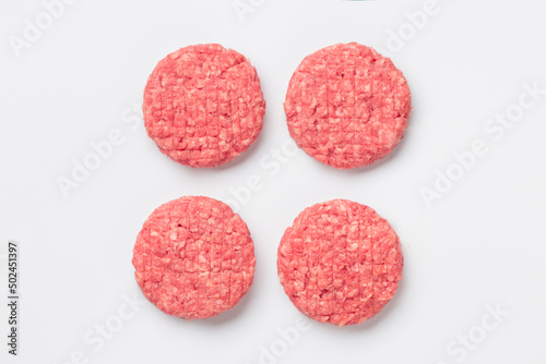 Burger patties, ready to fry, meat cutlets