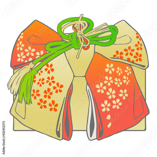 つくり帯ベクターイラスト（七五三女児着付けアイテム）