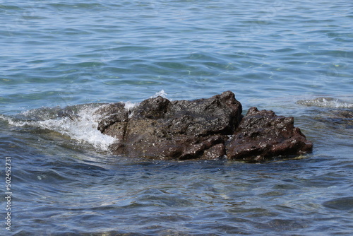 waves on the rocks