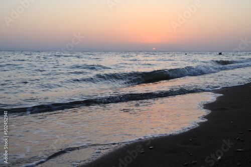 sunset on the beach