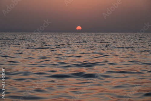 sunset on the sea