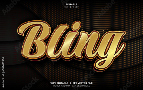 Bling 3D editable text effect premium free download