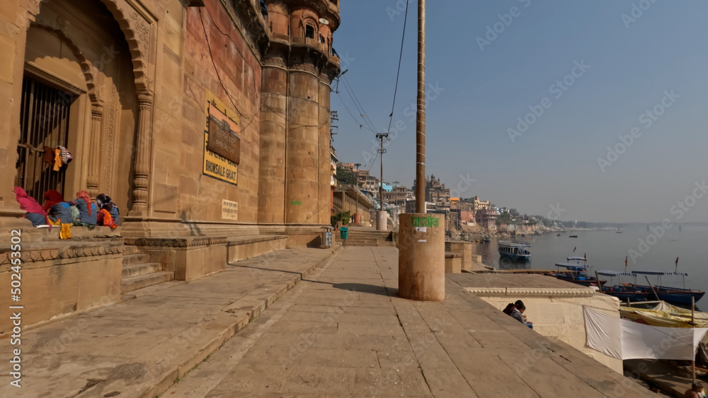 Obraz premium Varanasi Ghats and the ritual followed in Kashi