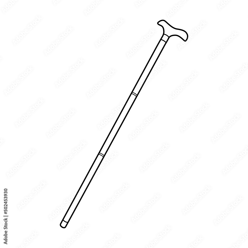 Gentleman Cane Outline Icon Illustration on Isolated White Background Suitable for Men, Style, Fashion Icon Gentleman Cane Outline Icon Illustration on Isolated White Background Suitable for Men, Style, Fashion Icon