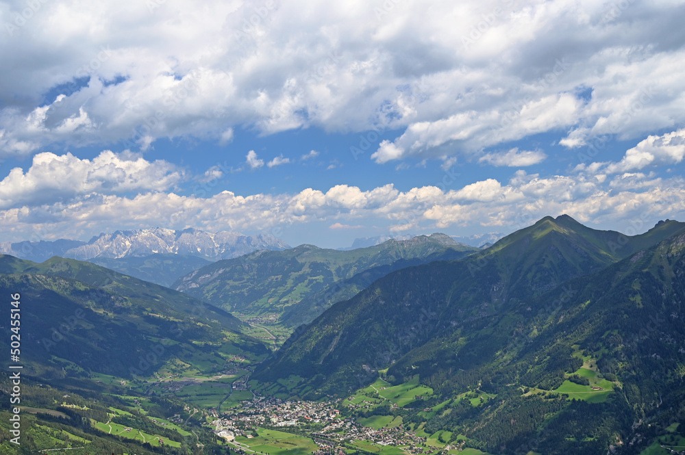 Fototapeta premium Bad Hofgastein town and mountains landscape Austria