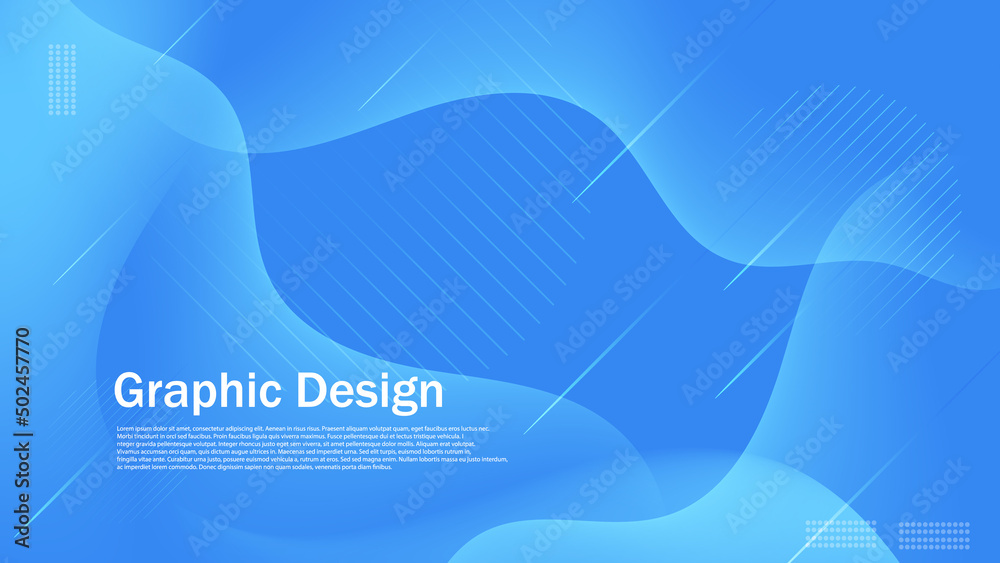 abstract blue wave blend illustration, modern gradient curve graphic