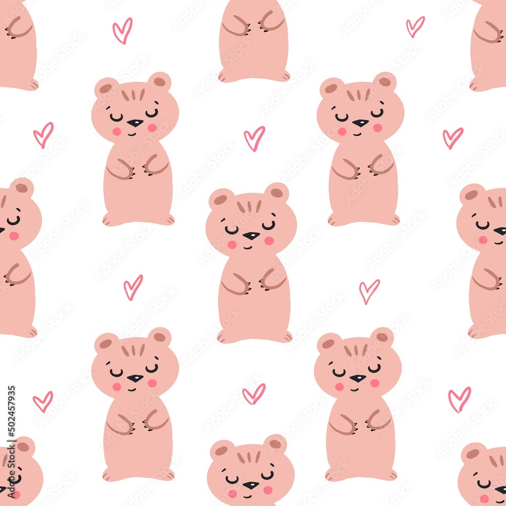 seamless pattern with bears seamless pattern with bears