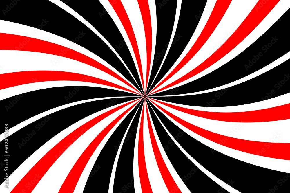 Fototapeta premium White, black, and red Sunburst Pattern Background. Vector illustration.