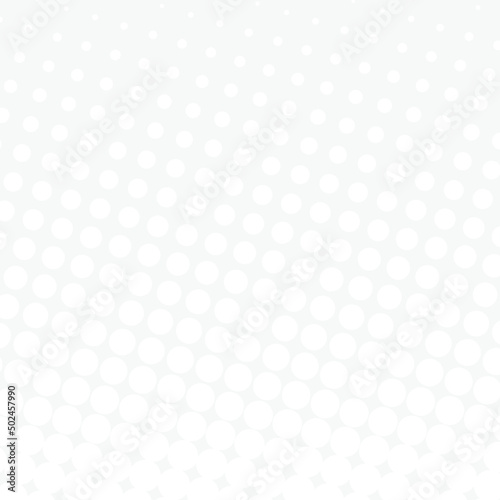 White circles, gradient halftone background. Vector illustration. 