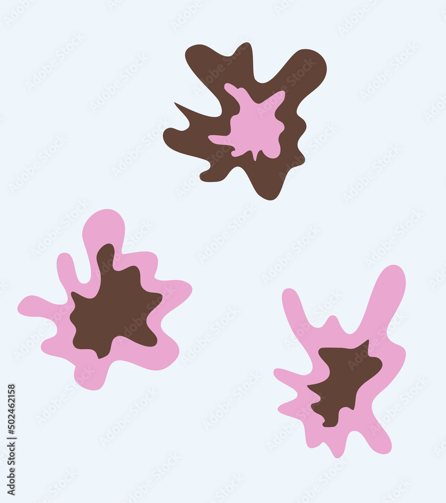 Obraz premium Abstract blots on light blue background