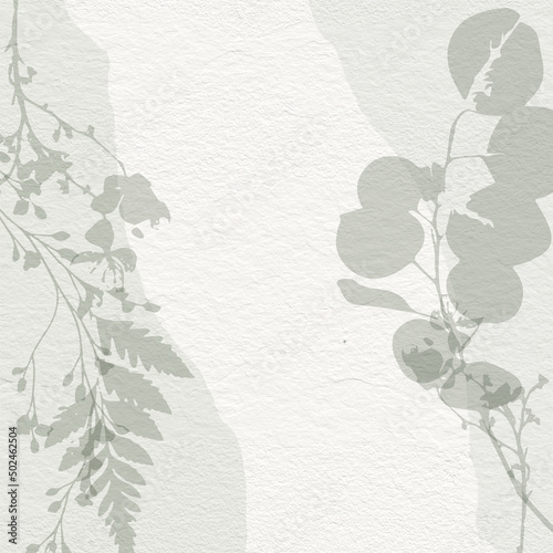 Fototapeta Naklejka Na Ścianę i Meble -  Delicate watercolor botanical digital paper floral background in soft basic nude beige tones