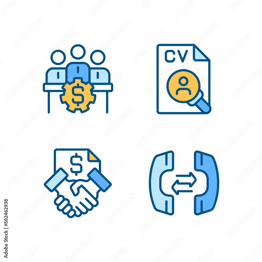 Business operations pixel perfect RGB color icons set. Board of directors. Isolated vector illustrations. Simple filled line drawings collection. Editable stroke. Montserrat Bold, Light fonts used Business operations pixel perfect RGB color icons set. Board of directors. Isolated vector illustrations. Simple filled line drawings collection. Editable stroke. Montserrat Bold, Light fonts used