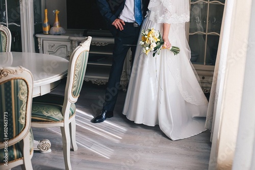 Fotografering wedding dress bride and groom