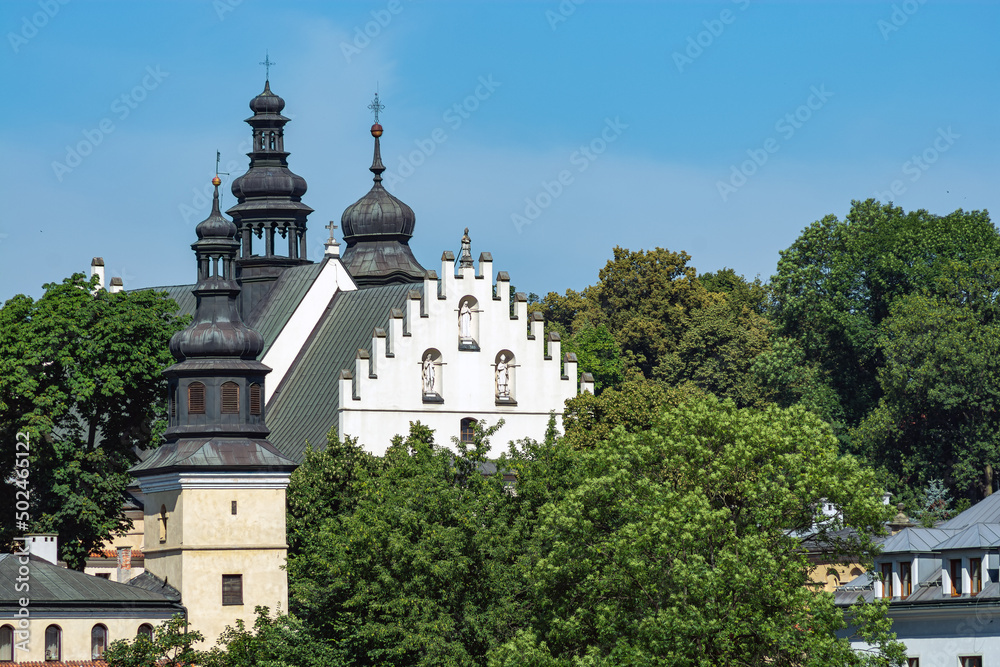 Krakow, Poland: Convent of Norbertine Sisters and the church of St. Augustin and St John the Baptist at Vistula River in Salwator