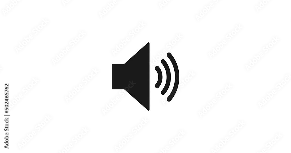 Sound, audio, music, speaker animation icon. 4K. Sound, audio, music, speaker animation icon. 4K.