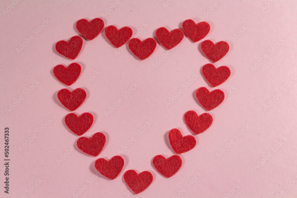 Heart made with red hearts Heart made with red hearts