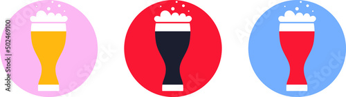 Beer mug icon vector. Drink illustration. Flat cartoon style. Can be use for restaurants menu, cover, packaging.