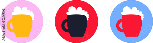 Beer mug icon vector. Drink illustration. Flat cartoon style. Can be use for restaurants menu, cover, packaging.