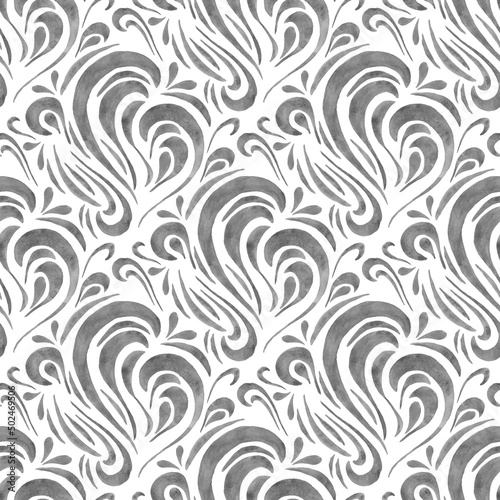 Seamless watercolor abstract pattern. Hand-drawn illustration for fabric, wrapping paper. decoupage, fabrics and etc
