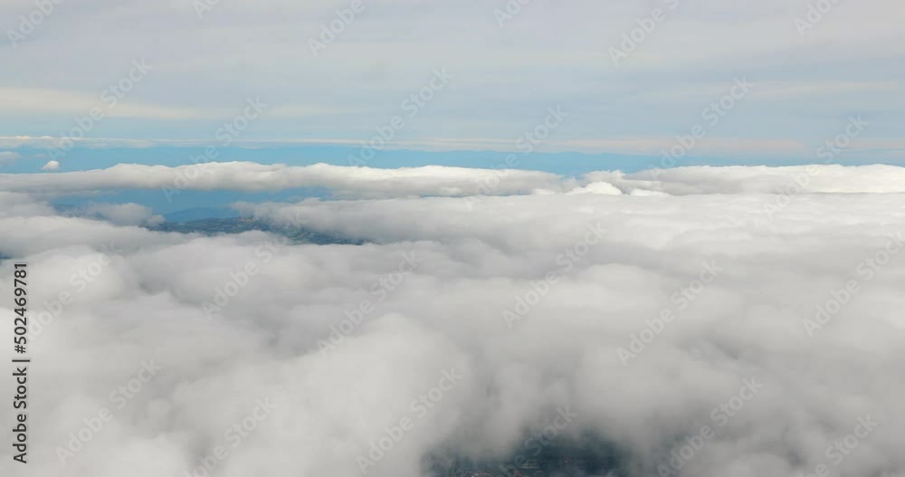 Flying betweeen clouds