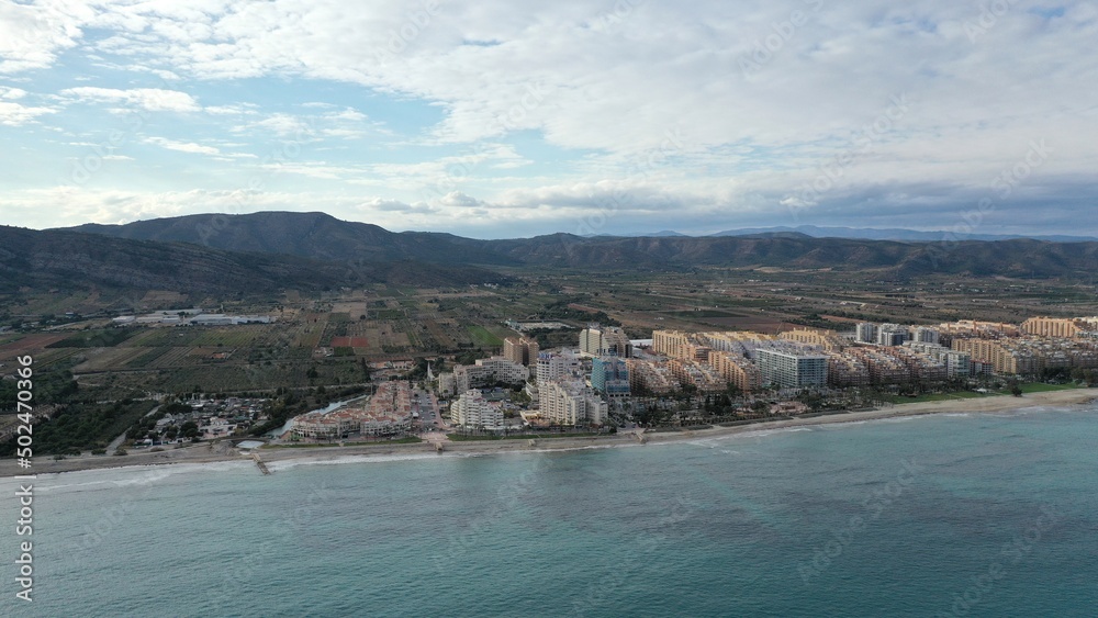 bord de mer à marina d'or, au nord de valencia en Espagne dans la commune d'Oropesa del mar	