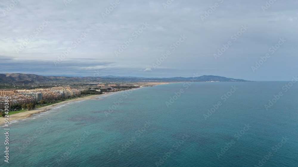bord de mer à marina d'or, au nord de valencia en Espagne dans la commune d'Oropesa del mar	
