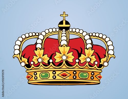 Crown symbol. Vector drawing icon