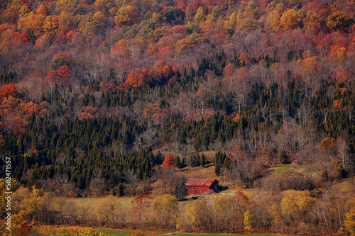 Fall foliage view from on top of the hill at the Edge of Appalachia Preserve, Adams County, Ohio