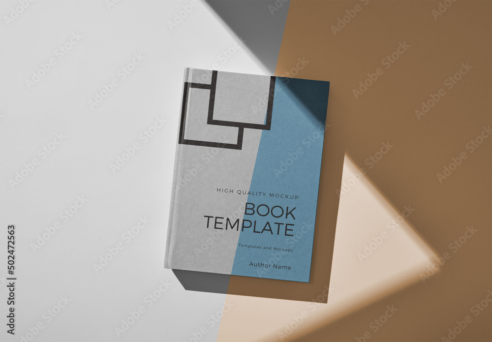 Linen Book Cover Mockup Stock Template Adobe Stock