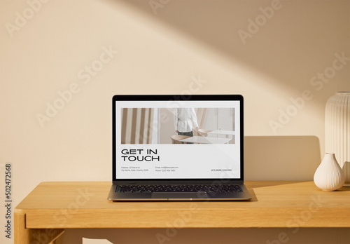 Forntal Laptop Mockup on Desk