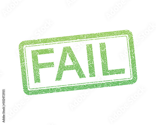 Fail red stamp on white background. White background. Vector illustration