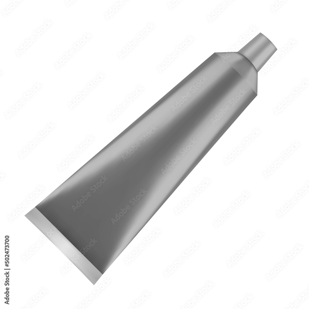 Matte plastic tube mockup isolated on white background. Vector illustration Matte plastic tube mockup isolated on white background. Vector illustration