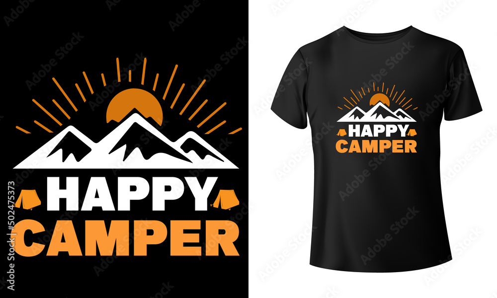Happy capmer t-shirt design